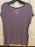 Jones New York Sport Rib T Shirt Short Sleeve Activewear Top In Purple Size S