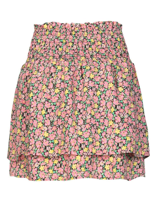 Vero Moda Women's Mini Skirt Floral Pink Size L