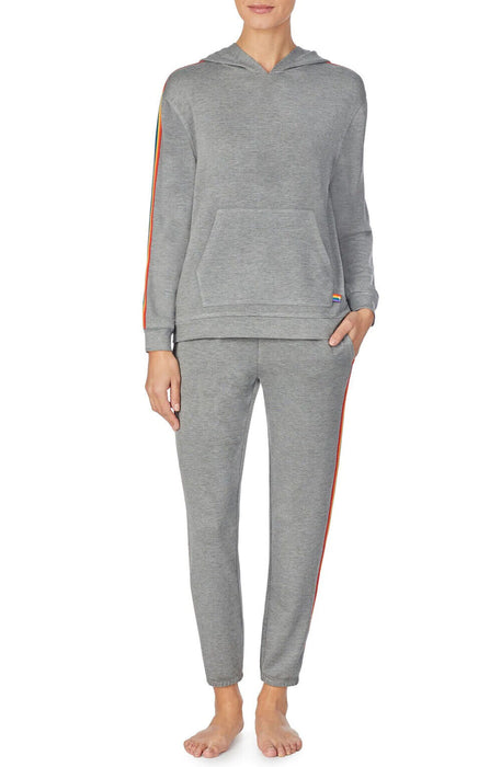 Room Service Reese Unisex long sleeve Hoodie sweatshirt In Grey Heather size S