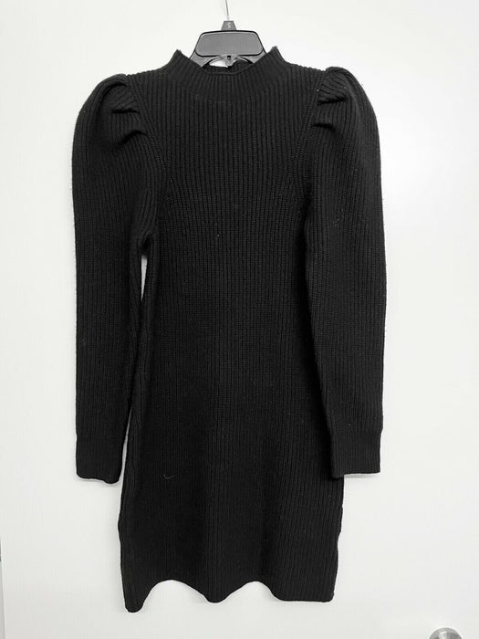 Sandro Women's Wool Long Puff Sleeve Sweater Dress In Black Size 40 (8 US) $400