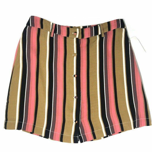 NWT Honey Punch Womens Button Striped Mini Skirt Size Small