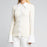 GANNI $445 Knit button Shirt Crystal embellished in Vanilla Ice size L