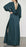 BCBGMAXAZRIA Satin Draped Back Maxi Dress In Light Carbon Blue Size 6 $428 NWT