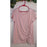 Susina Women's Ruched Burnout T-Shirt Burnout Pink Adobe Round Neck Size S