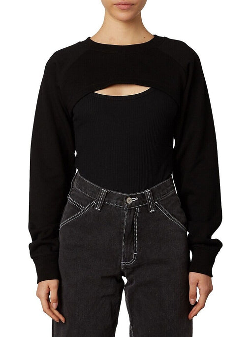 NIA Women's Moss Twin Set Sweatshirt And Cami In Black Size L fits slim NWT