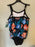 Penbrooke Bloom Town Crossover Hem Tummy Control Tankini One Piece Plus Size 20W