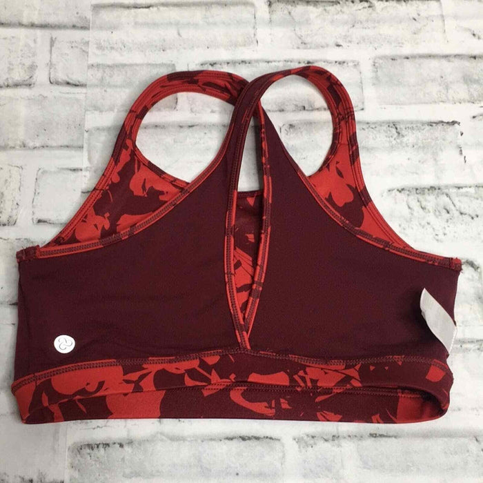 Zella Burgundy London Roisin Camo Girls Sports Bra Size XS 5-6