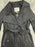 London Fog  Wool-Blend Envelope Collar Belted Coat size S in black