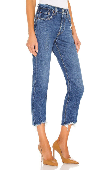 Levi's 501 Original Women's High Waist Cropped Straight Leg Jeans Size 27x26