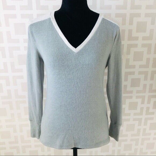 Poof New York Soft Pullover Rose Smoke Sweater Size S Light Grey