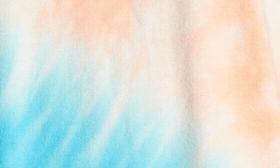 Abound Tie Dye Oversize Tee Top Short Sleeve In Orange Blue Tie Dye Size L