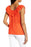 Endless Rose Women's Scoop Ruffle Neck Flounce Top In Orange Size S $69