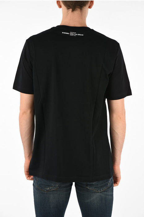 Diesel Men's T-Just-X1 Short Sleeve T-Shirt VOLTAG3 In Black Size L
