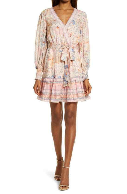 Ever New Marley Floral Mix Print Metallic Thread Fit & Flare Dress Size 4