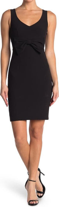 Moschino Women's  Bow Front Woven Sleeveless Dress in Balck size 44 ( 10 US )