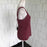 Bobeau Women's Sleeveless Ribbed Marl Tank Sweater Top In Beet Red Size L