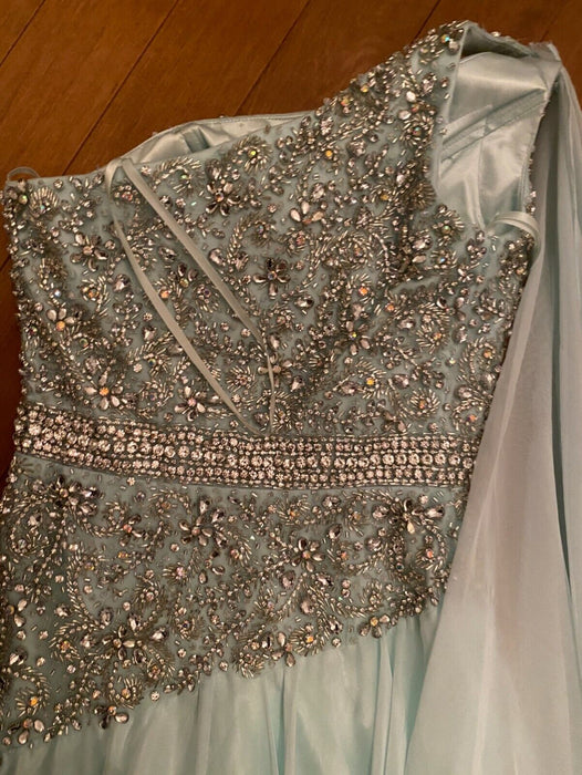 Mac Duggal women's Couture Mint Grecian Formal Dress size 2 $600 in green