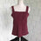 Bobeau Women's Sleeveless Ribbed Marl Tank Sweater Top In Beet Red Size L