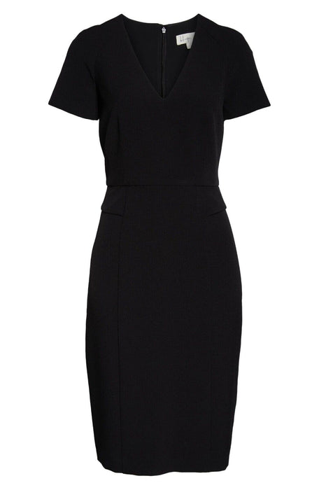 Harper Rose women's  Short Sleeve V-Neck Sheath Dress $159 size 14 in black