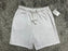 New Treasure & Bond Women S White Fleece Lined Lightweight Raw-Hem Sweat Shorts