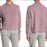 Socialite Brushed Mock Neck Pullover In Wine Size XL