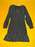 19 Cooper Robe à manches longues à volants Ourlet Femme M Noir Argent Rayé Mini