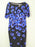 Robe florale Precis Noir Bleu Manches courtes Shift Taille 12 Petite 239 $
