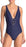 Mossimo Splash Plunge Lace-Up One-Piece Swimsuit In Navy Size S