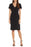 Harper Rose women's  Short Sleeve V-Neck Sheath Dress $159 size 14 in black