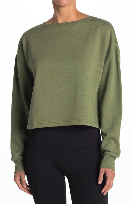 Z By Zella Sunset Pullover In Olive Branch Green Size S
