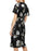 Phase Eight Tasha Wrap Satin Belted Dress In Black Floral US 12 / UK 16 $240