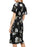 Phase Eight Tasha Wrap Robe Ceinturée En Satin Noir Floral US 12 / UK 16 240 $