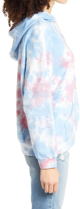 All In Favor Oversize Tie Dye Hoodie In Blue Pink Tie Dye Size XL