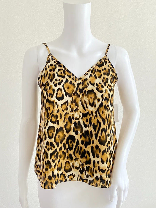 Abound Printed V-Neck Camisole Tan Leopard Brown Size XXS