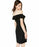 Emerald Sundae Juniors' Off-The-Shoulder Bodycon Dress, Black, XXS