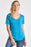Another Love Phoenix V Neck Pocket Soft Tee In Turquoise Size S