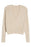 Leith Long Sleeve Rib Wrap V Neck Sweater In Tan Heather Size S