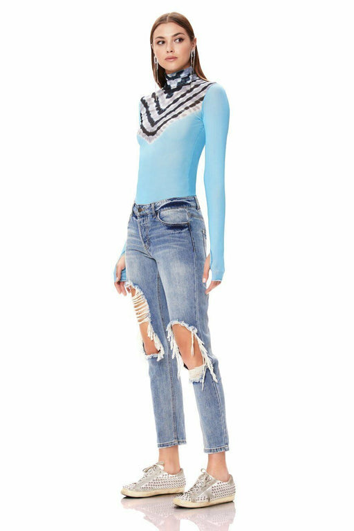 AFRM Cyrus Super High Rise Crop, Sinner Wash Size 28