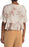 Good Luck Gem Women's Short Sleeve Tie Dye Peplum Top Taupe Size Large