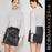 BCBGMAXAZRIA Long Sleeve Turtleneck Cropped Sweater In Light Dove Size L $178
