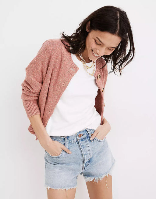 Madewell Mid-Rise Relaxed Denim Shorts In Cedarcroft Wash Size 28