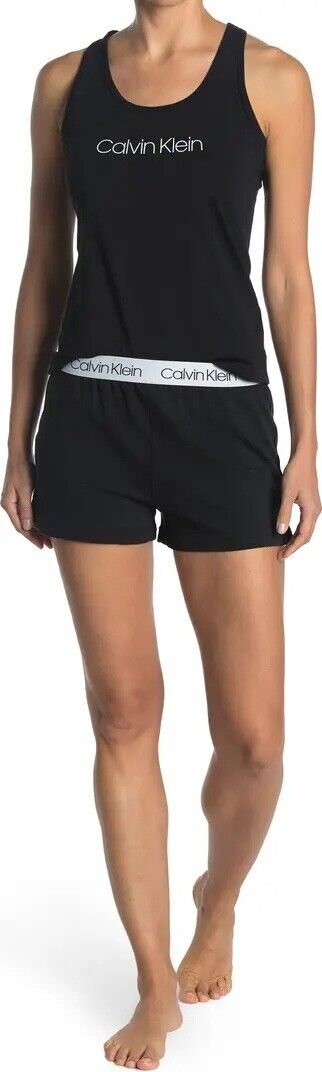 Calvin Klein Women' Logo Sleepwear - PJ Shorts Navy Size M (Shorts Only)