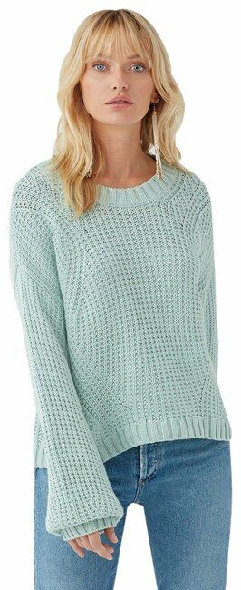 Splendid Cable Knit Crewneck Sweater Seafoam Green Size S $230