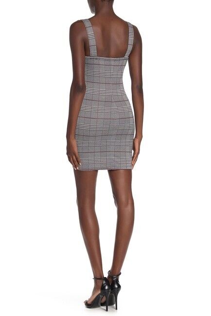 Max & Ash Nordstrom Notched Sheath Dress In Houndstooth Plaid Size L $148