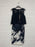 Phase Eight Della Layered Dress Navy/Ivory Sleeveless Dress Size 12 US 16UK $240