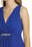 Eliza J Robe en mousseline de soie haute/basse ornée en bleu paon taille 6