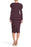 Robe midi à rayures à manches longues Susina Bordeaux Taille S Made In USA