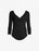 Maje Women's T Shirt V-Neck Jersey Bodysuit In Black Size 1