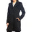 Calvin Klein Single Breasted Cashmere Wool Blend Reefer Coat Black Size 6 $400