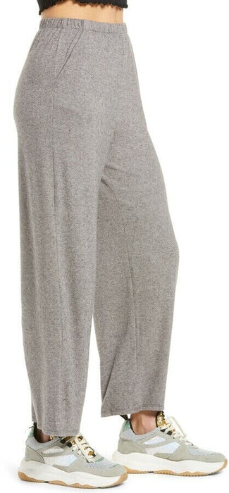 All In Favor Women's Wide Leg Lounge Pants Size XS In Grey Ivory